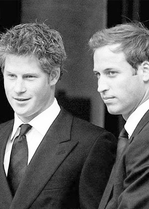 Prince William and Prince Harry, members of the British royal family